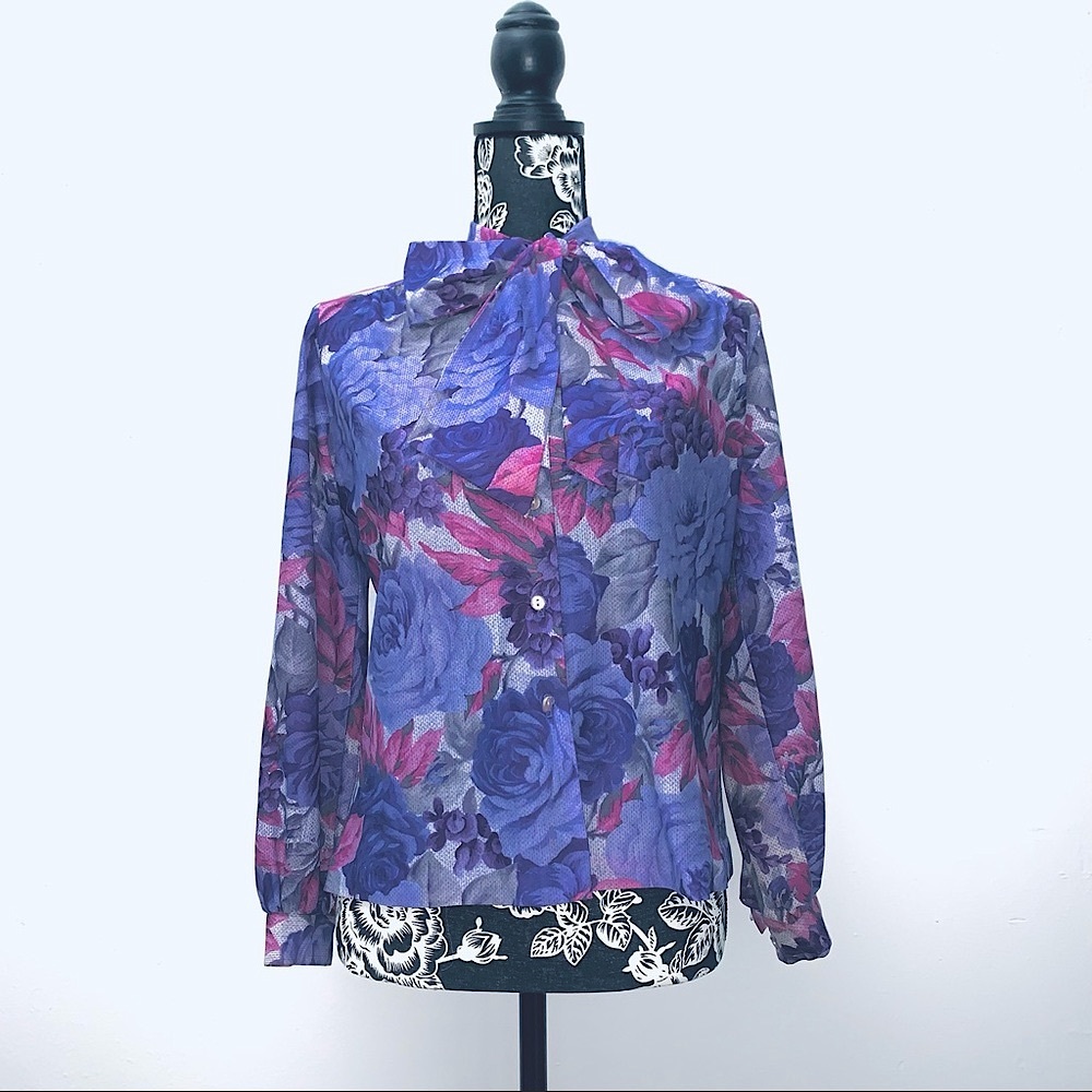 Vintage Teddi Of California Floral Top / Blouse